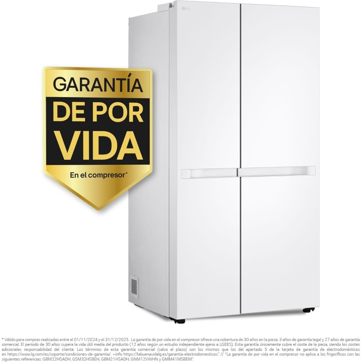 Réfrigérateur side by side LG 662 L - Linear Cooling No Frost - Blanc - Série 400