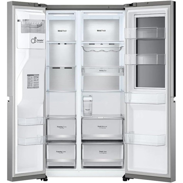 Réfrigérateur américain LG 635L - InstaView, No Frost, Distributeur eau/glace, Inox