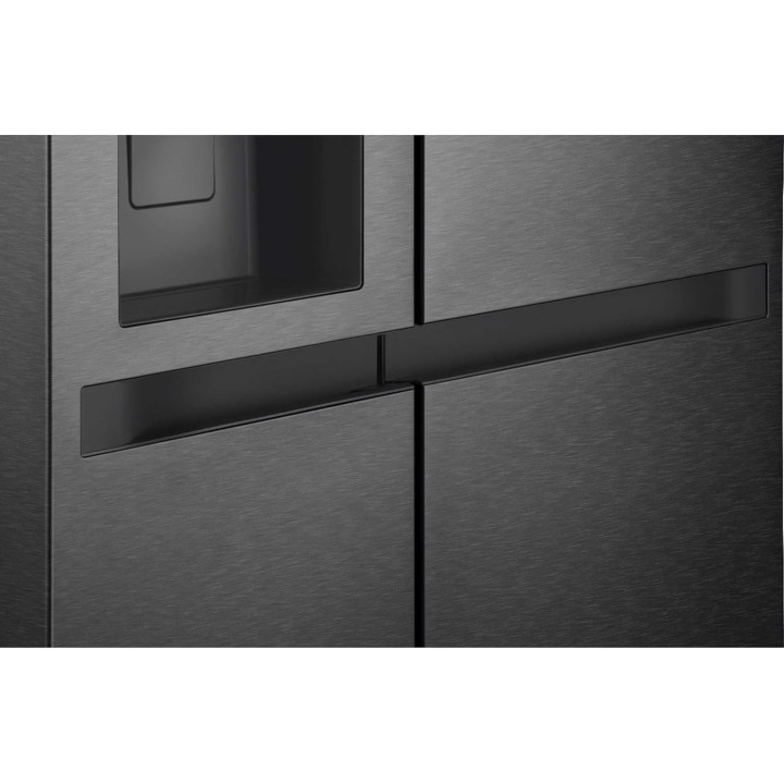 Réfrigérateur américain LG 638L - No Frost - NatureFRESH - Noir mat - Distributeur d'eau