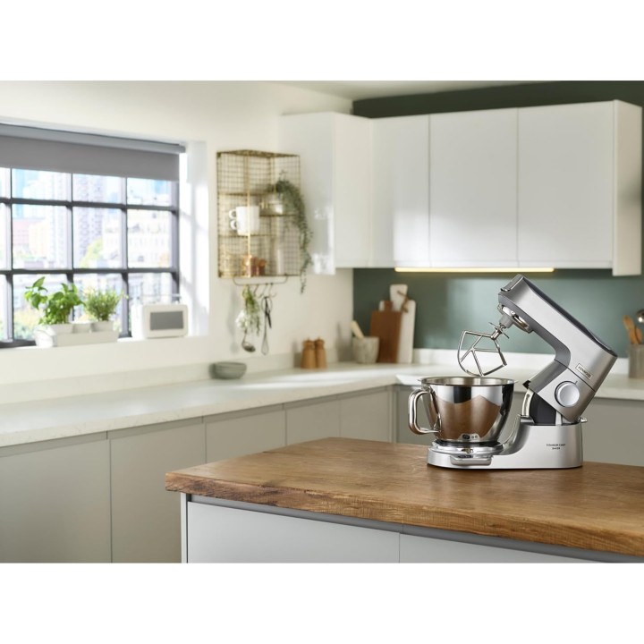 Robot pâtissier Kenwood balance intégrée - 2 bols inox 3,5L/5L - 1200W argent