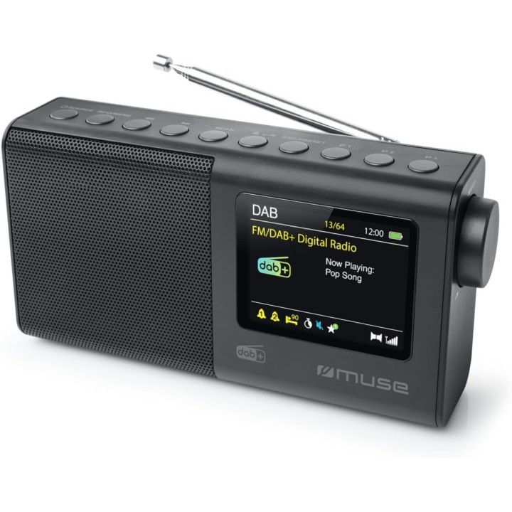 Radio portable compacte Muse M117DB - Noir - Tuner AM/FM, AUX et prise casque