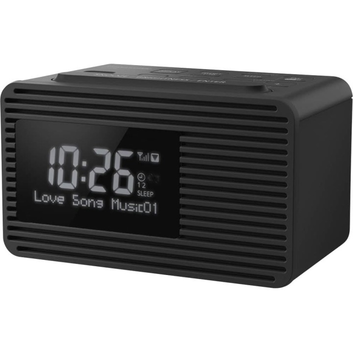Radio-réveil DAB/FM Panasonic - Double alarme, port USB, écran LCD, design moderne