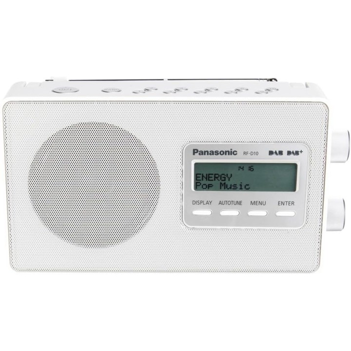 Radio numérique Panasonic DAB+/FM - Fonctionnement secteur ou batterie - Blanc