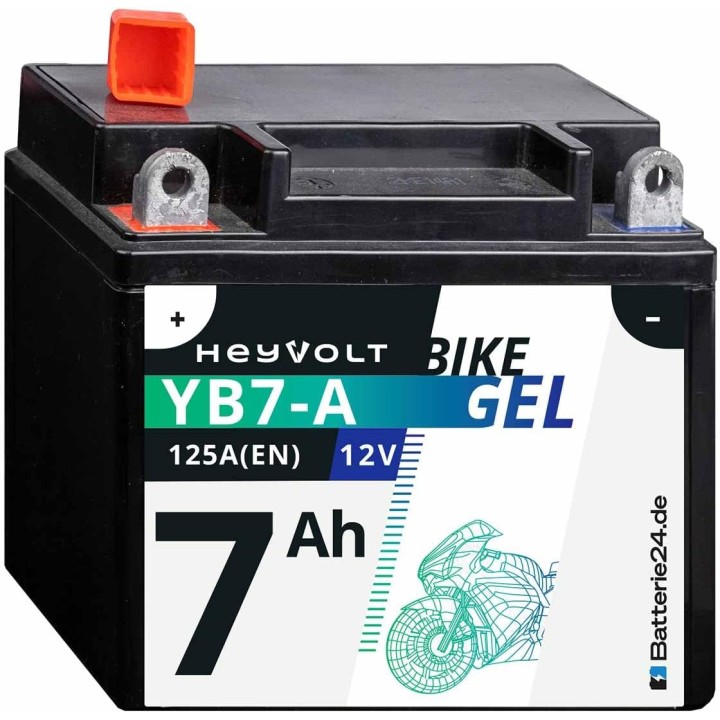 Batterie moto GEL 12V 7Ah sans entretien - Compatible YB7-A, CB7-A, FB7-A