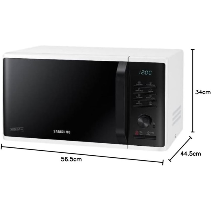 Micro-ondes 23L Samsung blanc - 800W, 20 programmes, céramique émaillée, ECO