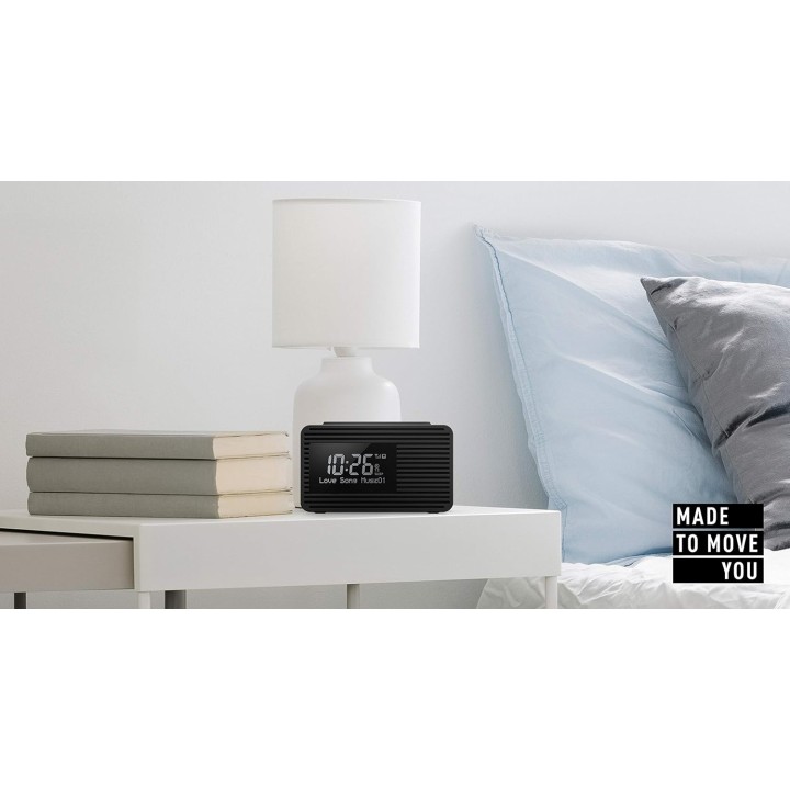 Radio-réveil DAB/FM Panasonic - Double alarme, port USB, écran LCD, design moderne