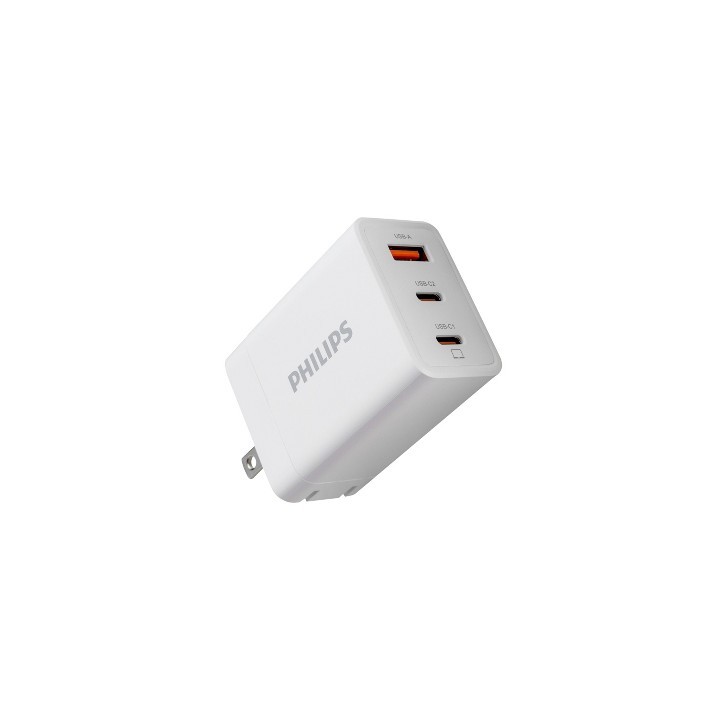 Chargeur secteur 65W PHILIPS – 2 ports USB-C + 1 USB-A – Modèle DLP2683B/12