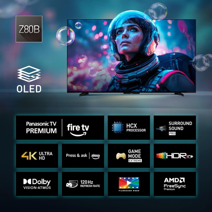 TV OLED 4K 65 pouces Panasonic - Fire TV, Dolby Vision, Atmos, Game Mode Extreme