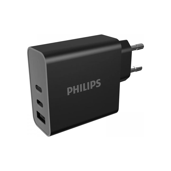 Chargeur secteur 65W PHILIPS – 2 ports USB-C + 1 USB-A – Modèle DLP2683B/12