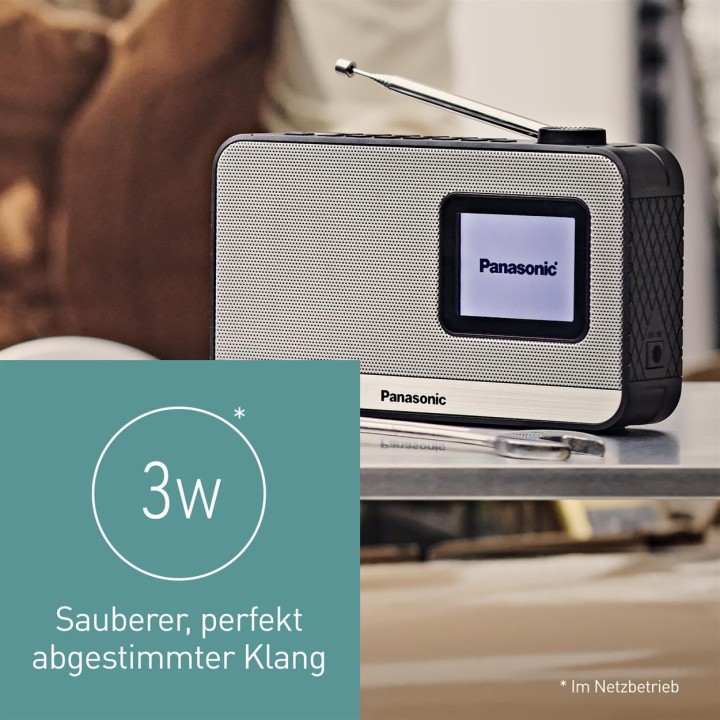 Radio portable numérique Panasonic DAB+/FM Bluetooth 3W écran couleur noir