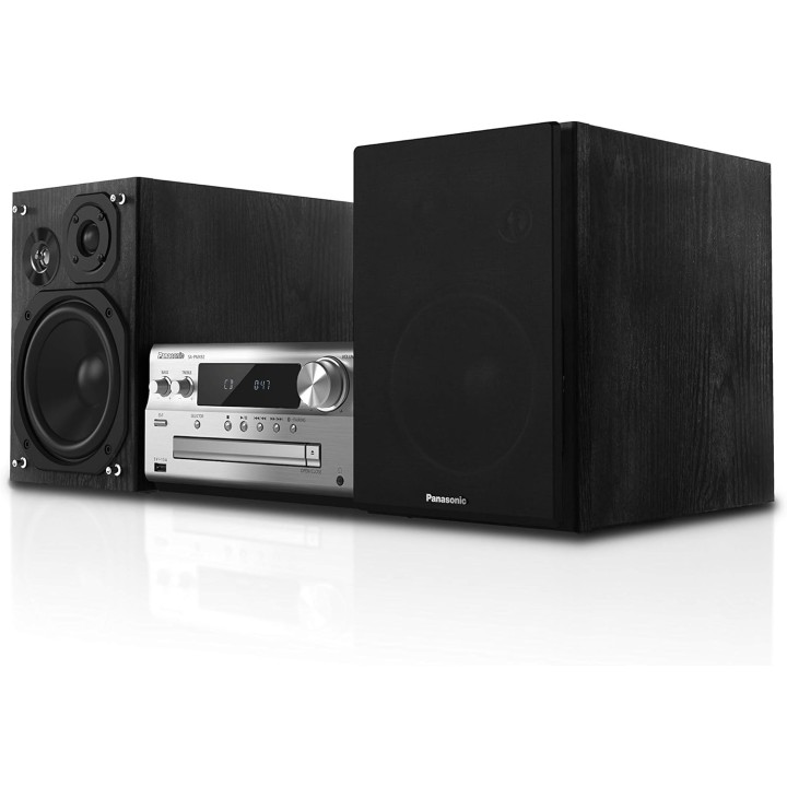 Micro-chaîne Hi-Fi Panasonic 120W - Enceintes 3 voies, Bluetooth, DAB+, USB DAC, Argent