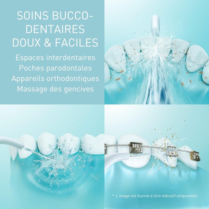 Hydropulseur dentaire ultrasonique Panasonic Série 300 - 200ml - 5 réglages - Violet