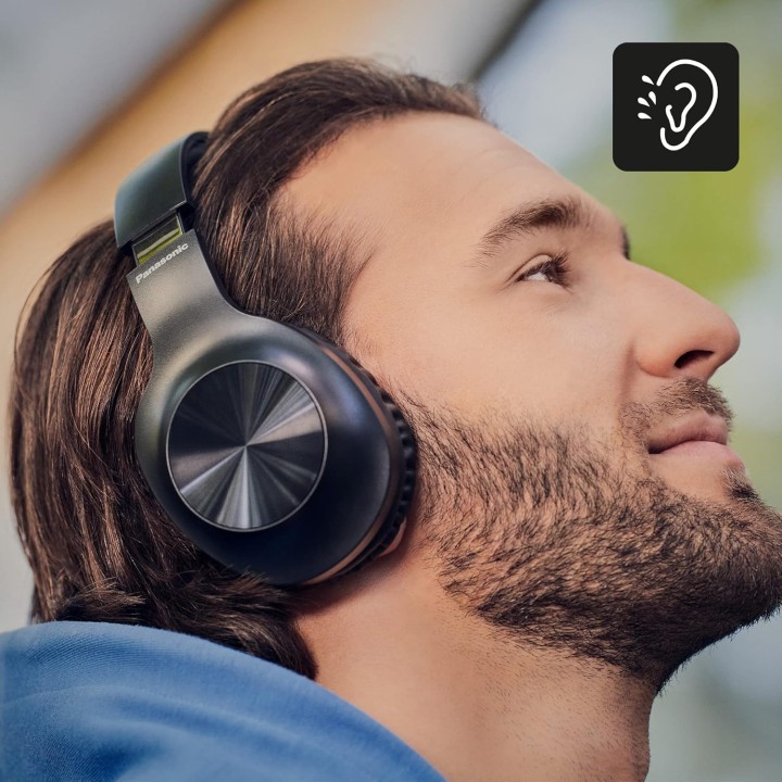 Casque sans fil Bluetooth Panasonic ergonomique – Basses puissantes, autonomie 23h, pliable