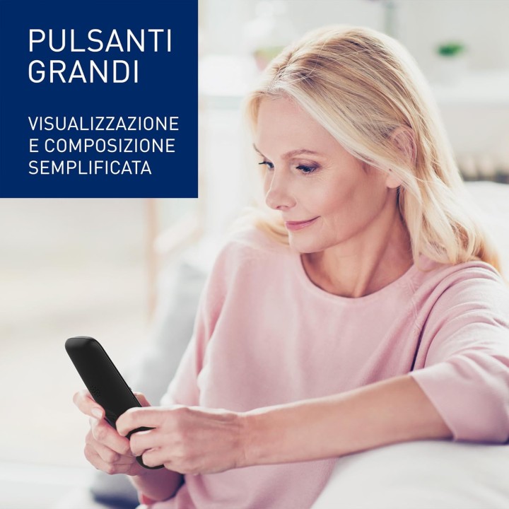 Téléphone sans fil Panasonic KX-TGU132EXB - 2 combinés, grands boutons, segrétariat, noir