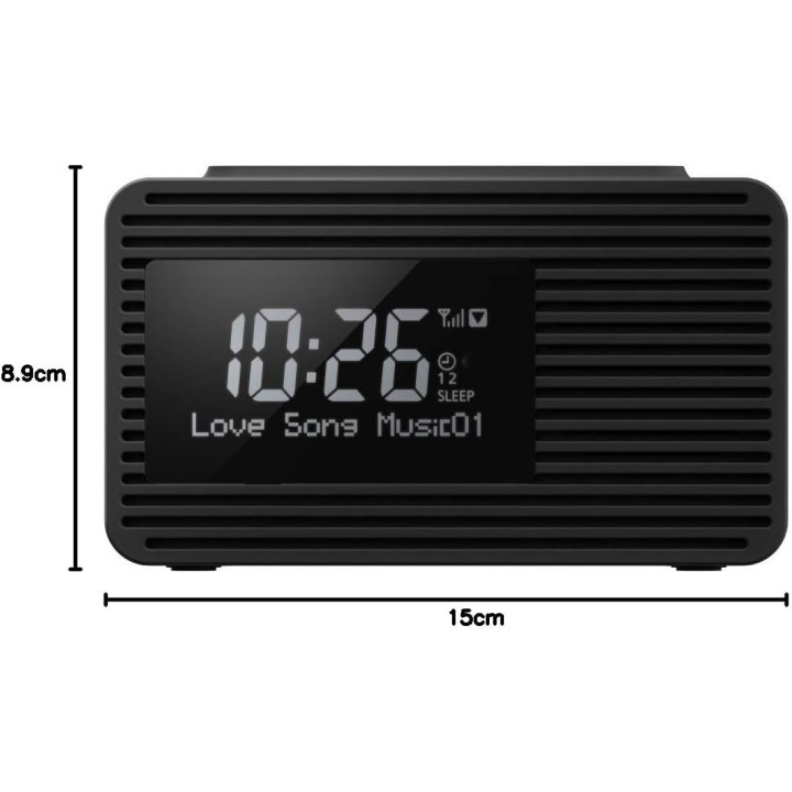 Radio-réveil DAB/FM Panasonic - Double alarme, port USB, écran LCD, design moderne