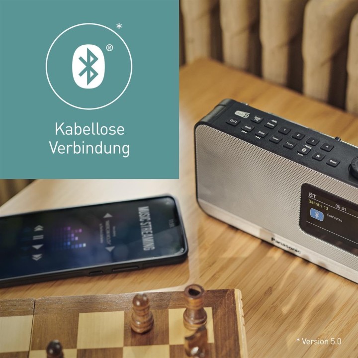 Radio portable numérique Panasonic DAB+/FM Bluetooth 3W écran couleur noir