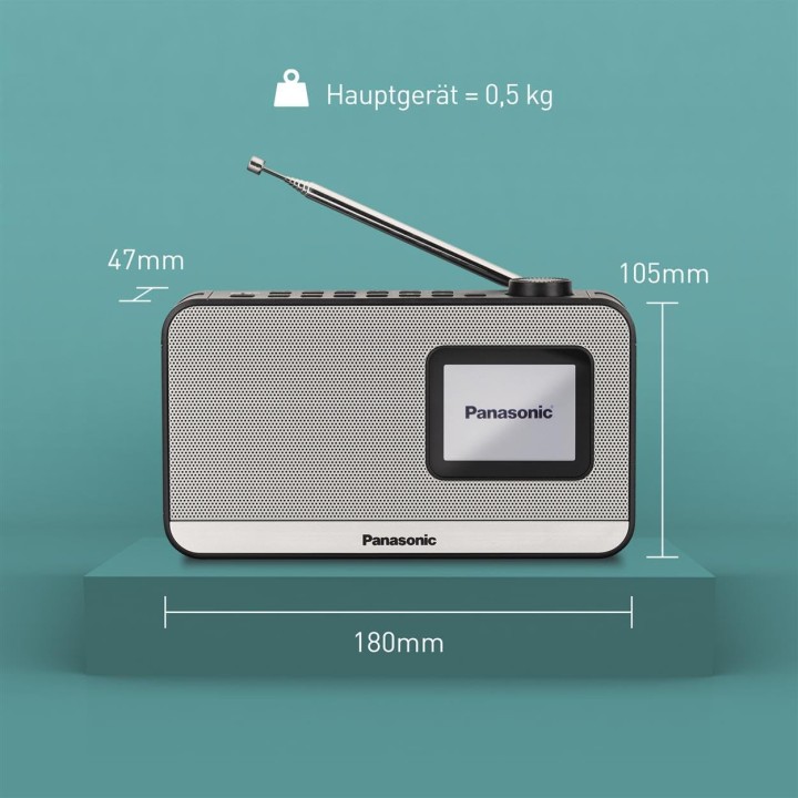 Radio portable numérique Panasonic DAB+/FM Bluetooth 3W écran couleur noir