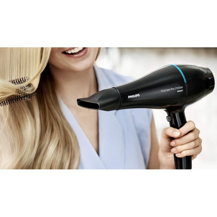 Sèche-cheveux professionnel Philips 2100 W - Moteur AC, soin ionique, ThermoProtect
