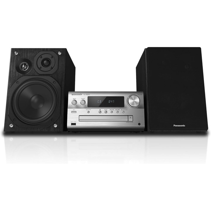 Micro-chaîne Hi-Fi Panasonic 120W - Enceintes 3 voies, Bluetooth, DAB+, USB DAC, Argent