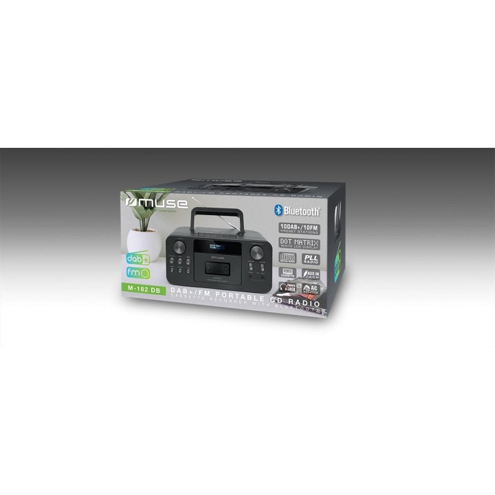 Radio cassette CD Bluetooth DAB+/FM Muse - Noir compact multifonction