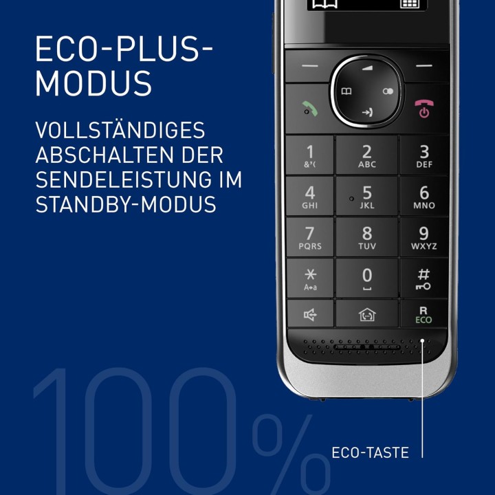 Téléphone sans fil Panasonic avec répondeur - écran couleur - sécurité DECT - noir