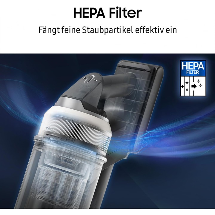 Aspirateur balai sans fil AI Jet Wet&Clean - Double batterie, lavage, filtre HEPA - Samsung