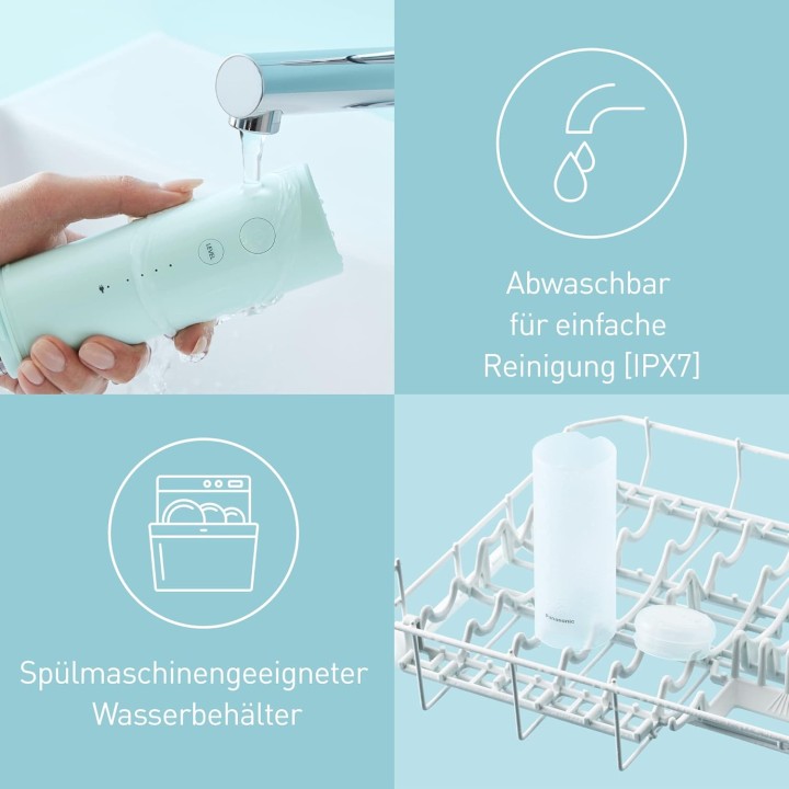 Hydropulseur de voyage Panasonic - Ultrasons, compact, rechargeable, 4 niveaux de pression