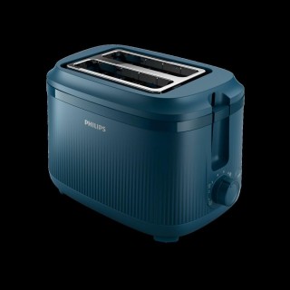 Grille-pain Philips 900W acier inoxydable bleu - format compact