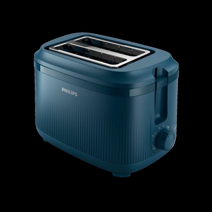 Grille-pain Philips 900W acier inoxydable bleu - format compact