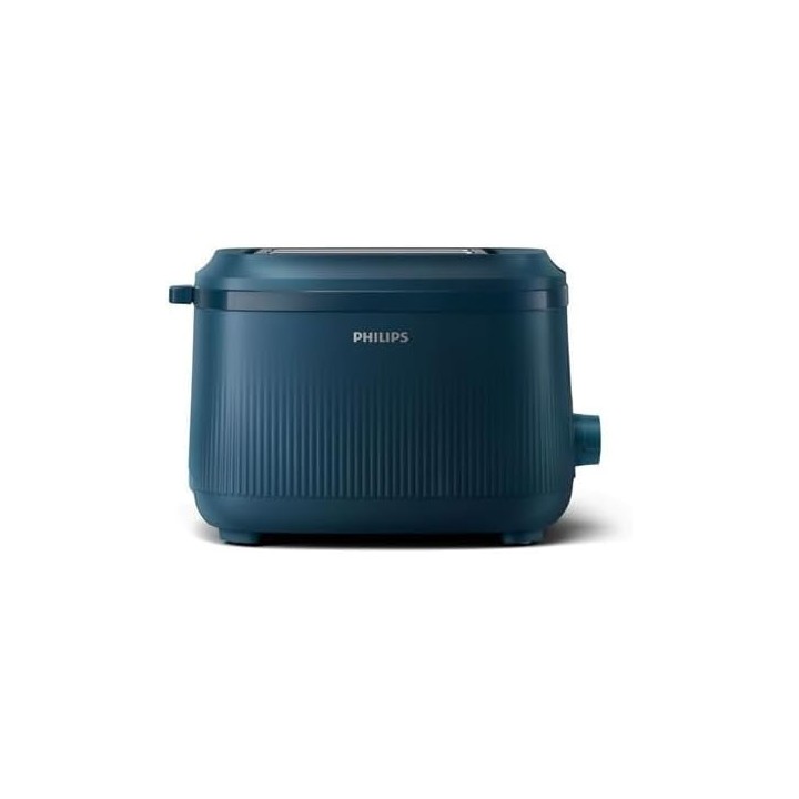Grille-pain Philips 900W acier inoxydable bleu - format compact