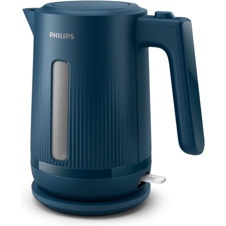 Bouilloire électrique Philips 1,7L 2200W - Protection ébullition à sec - Base 360° - Bleu