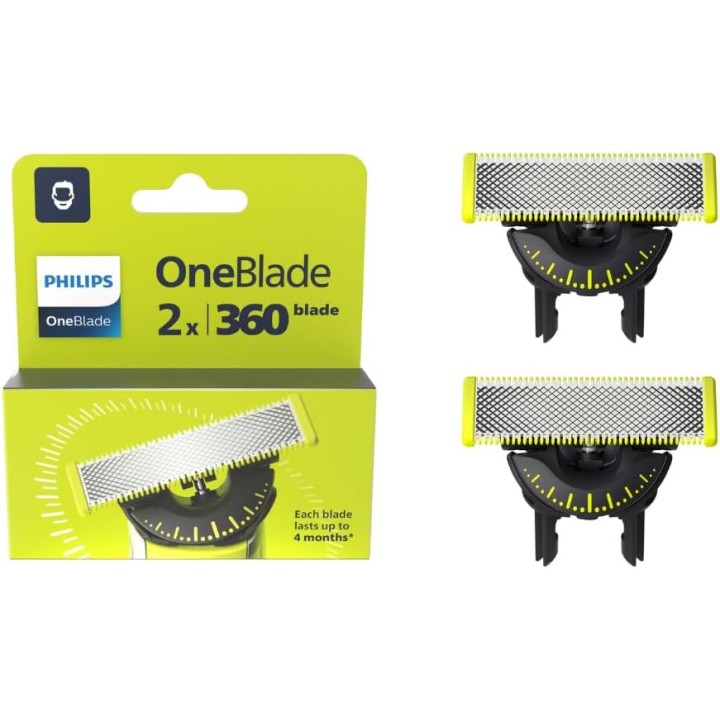 Lame de rechange OneBlade Philips 360 double sens x2 - Compatible QP420/50