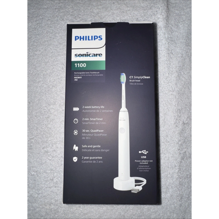 Brosse à dents électrique sonique rechargeable Philips Sonicare HX3641 blanc