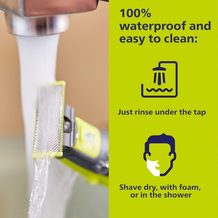 Tondeuse barbe et corps OneBlade rechargeable - Philips, 2 lames, autonomie 60 min