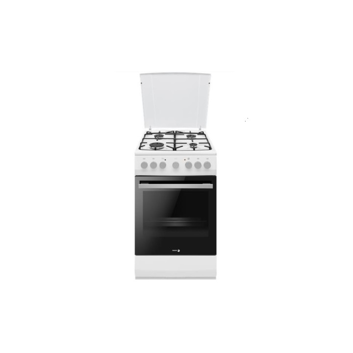 Cuisinière gaz 4 feux 60x60 cm avec four 58L blanc - Fagor FACG1002B