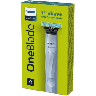 Tondeuse barbe OneBlade premier rasage rechargeable lame inox Philips
