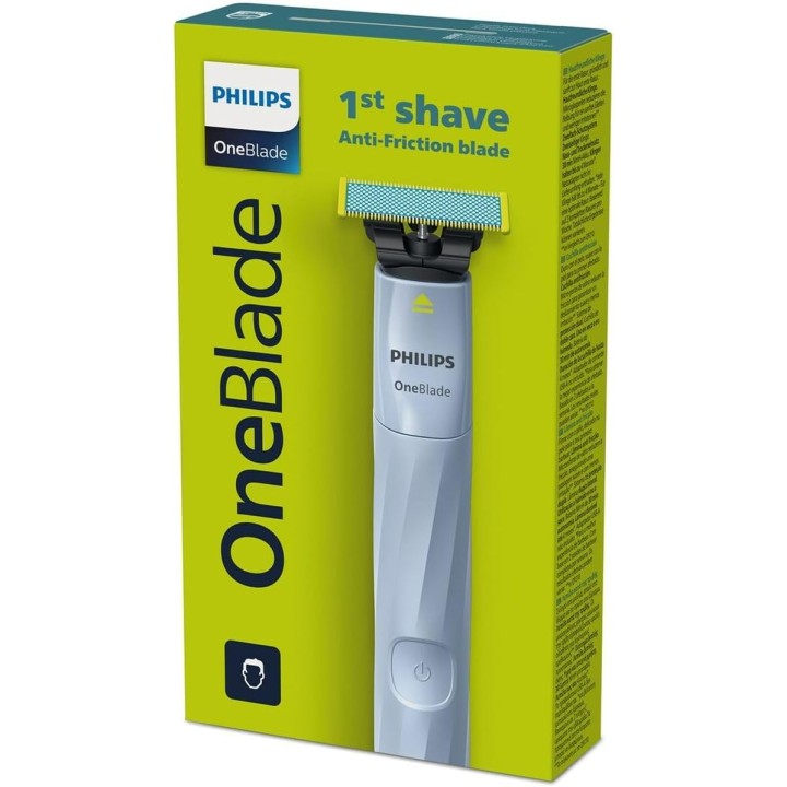 Tondeuse barbe OneBlade premier rasage rechargeable lame inox Philips