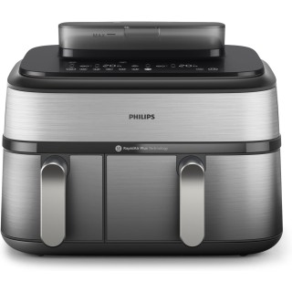 Friteuse Airfryer double bac 9L vapeur - Technologie RapidAir Plus Philips