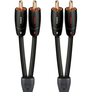 Câble RCA audio 3 m AudioQuest Tower - Cuivre massif, connecteurs plaqués or