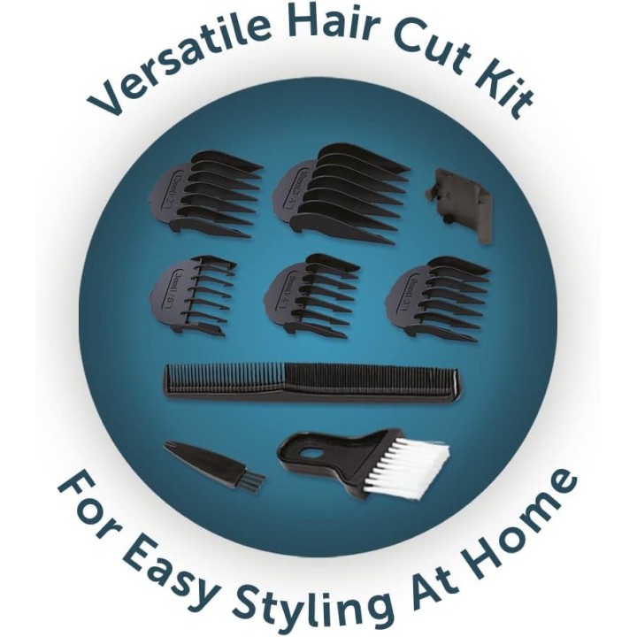 Tondeuse cheveux Remington HC5020 - Lames inox auto-affûtées, 5 sabots, accessoires