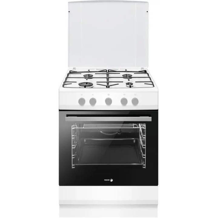Cuisinière gaz 4 foyers 50x60 cm blanche FAGOR FACG202B