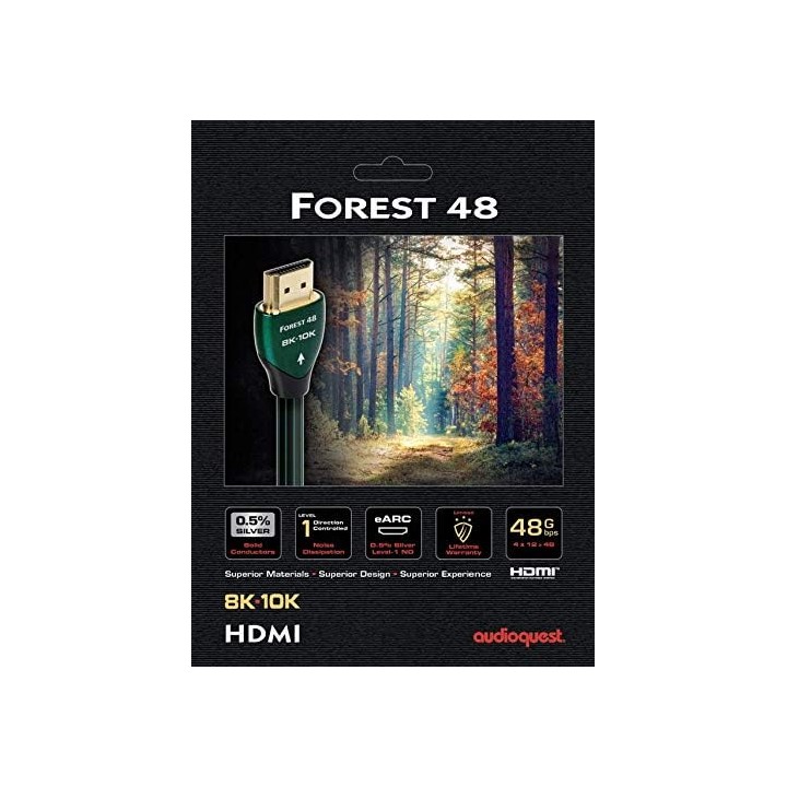 Câble HDMI 2.1 AudioQuest Forest 48 - 2 m - 48Gbps - 8K/10K - Compatible universel