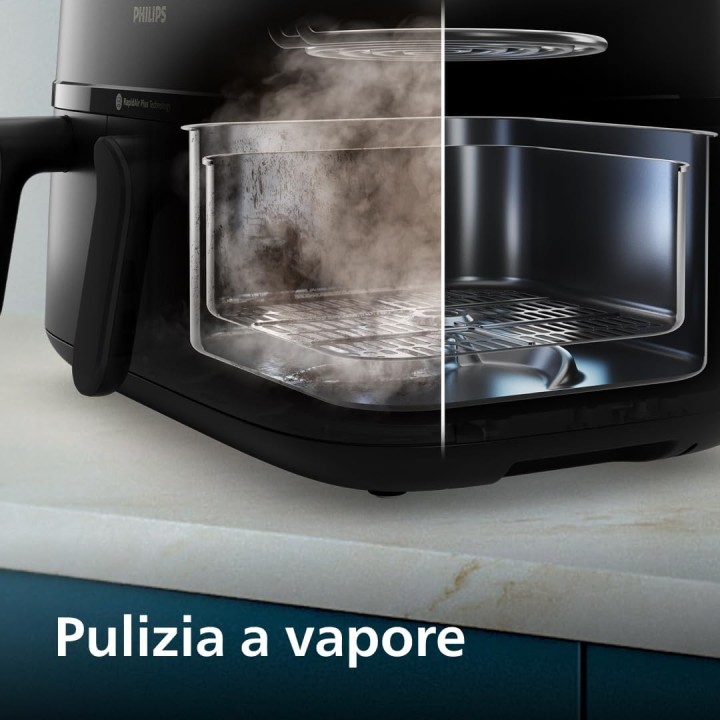 Friteuse Airfryer double bac 9L vapeur - Technologie RapidAir Plus Philips