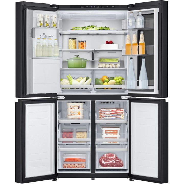 Réfrigérateur multi-portes 638L InstaView noir mat - distributeur d'eau sans raccordement