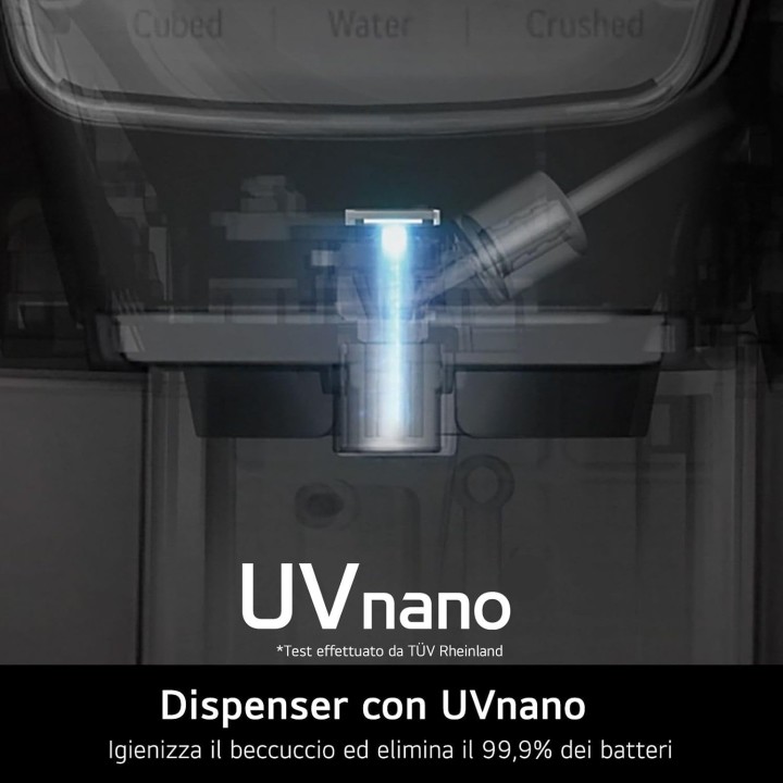 Réfrigérateur multi-portes 638L InstaView noir mat - distributeur d'eau sans raccordement