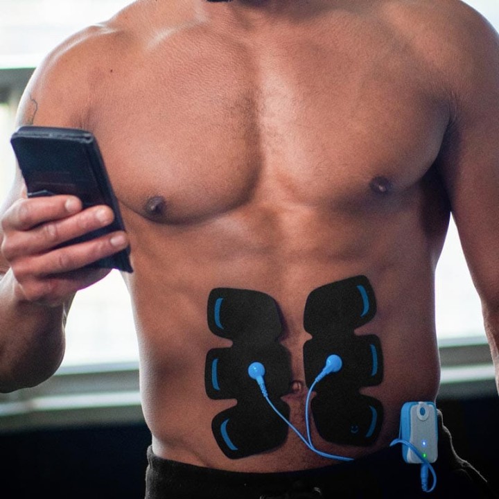 Électrodes abdos Bluetens x6 – Auto-adhésives, forme ergonomique papillon