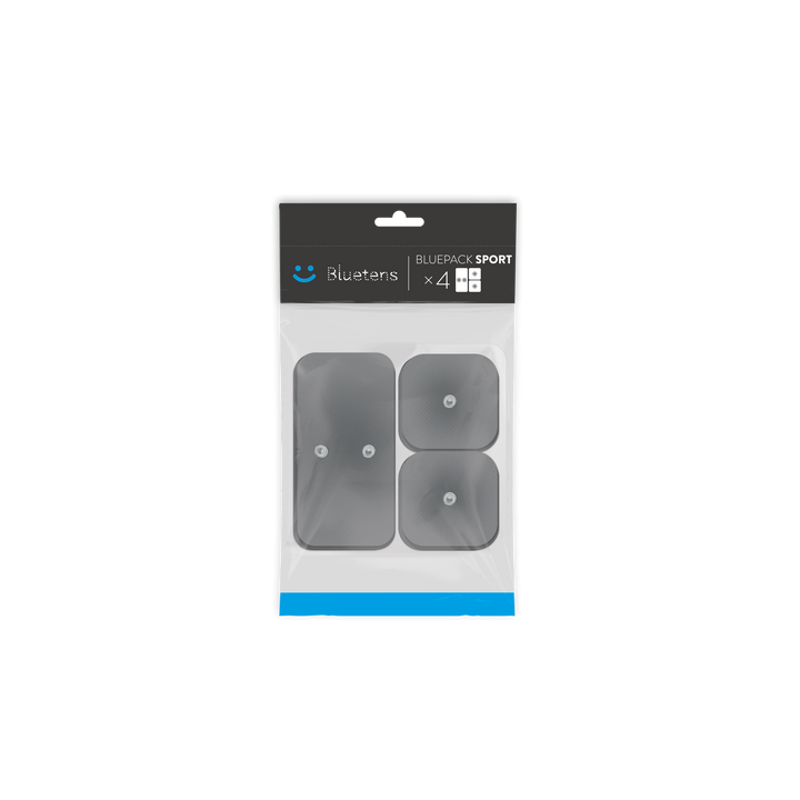 Électrodes Duo Sport réutilisables avec gel intégré - tailles M et S Bluetens