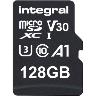 Carte microSD 128 Go haute vitesse 4K UHS-I U3 Class 10 - Integral