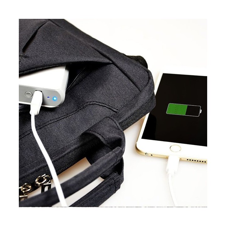 Chargeur secteur USB avec batterie externe 2000 mAh - Powerbank universel PORT DESIGNS