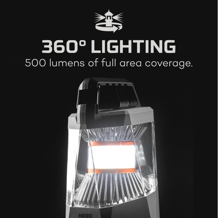 Lanterne rechargeable 500 lumens NEBO Galileo – Banque d'alimentation USB